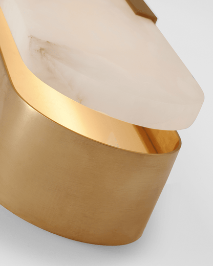 Melange 20" Elongated Sconce - Antique-Burnished Brass with Alabaster