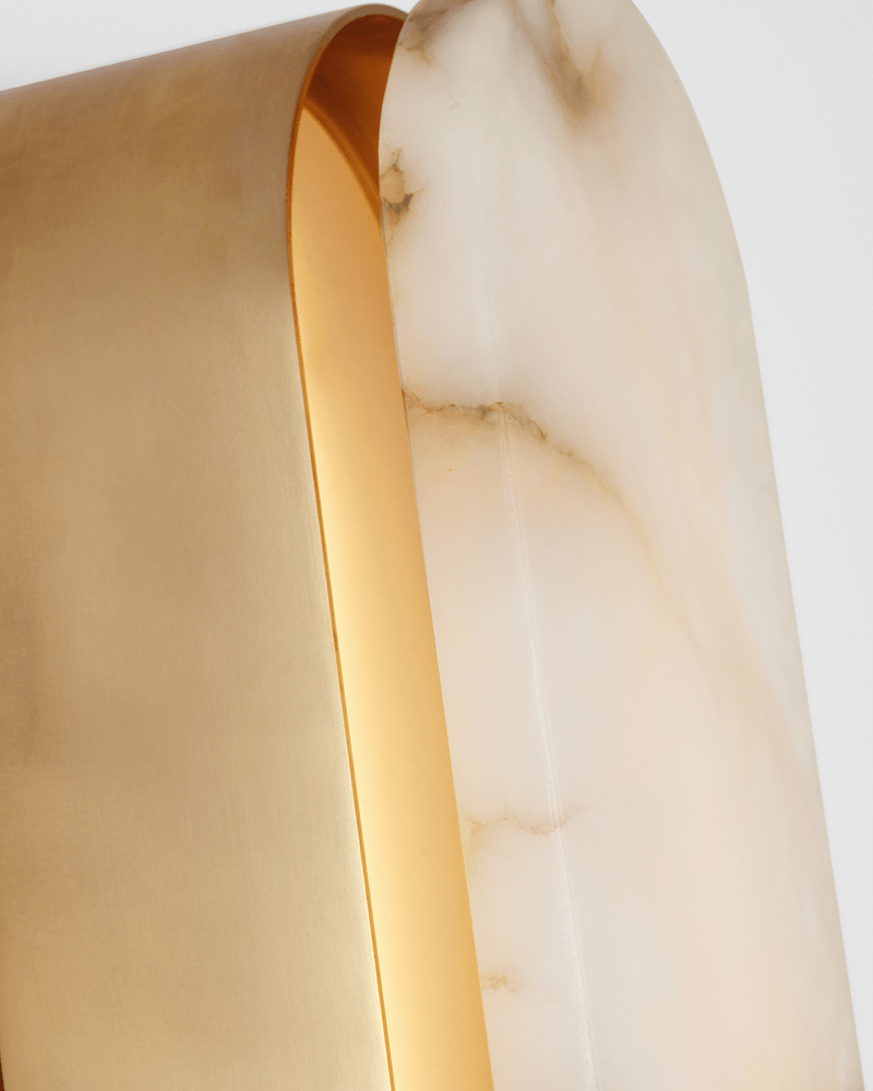 Melange 20" Elongated Sconce - Antique-Burnished Brass with Alabaster