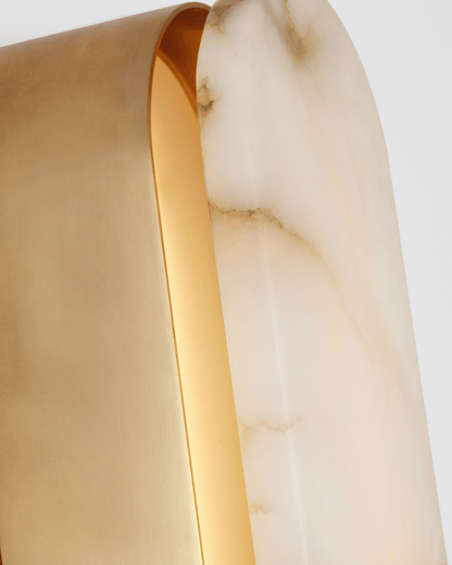 Melange 20" Elongated Sconce - Antique-Burnished Brass with Alabaster