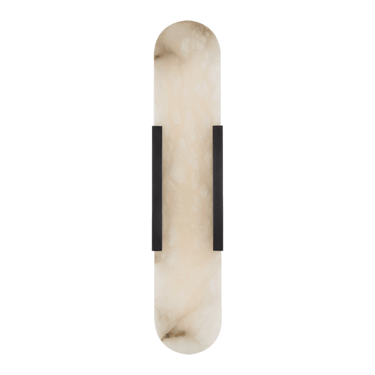 Melange 20" Elongated Sconce - Bronze with Alabaster
