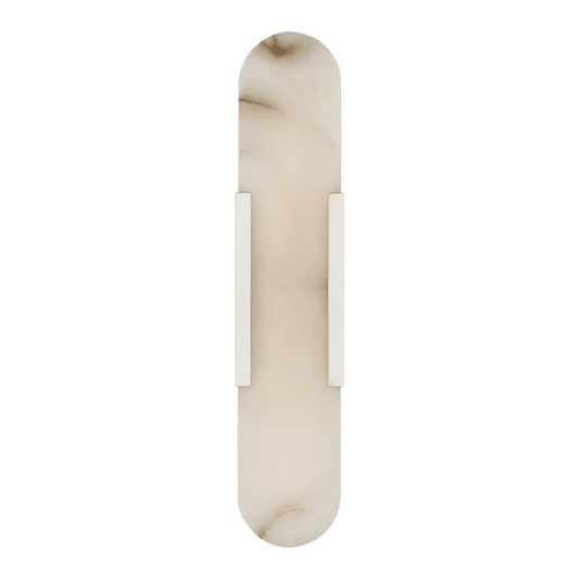Melange 20" Elongated Sconce - Polished Nickel with Alabaster