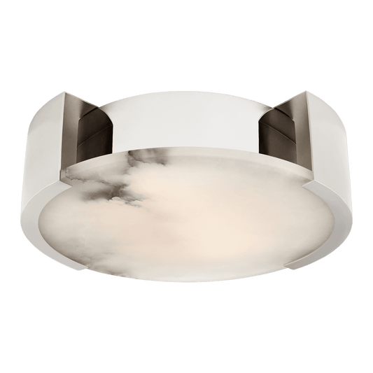 Melange Small Flush Mount - Polished Nickel with Alabaster