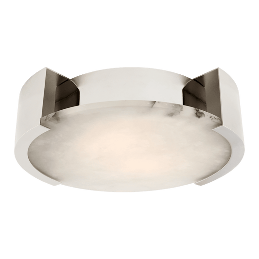 Melange Large Flush Mount - Polished Nickel with Alabaster