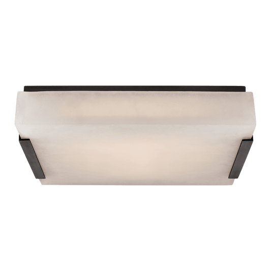 Covet Medium Flush Mount - Bronze with Alabaster