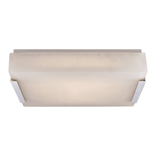 Covet Medium Flush Mount - Polished Nickel with Alabaster