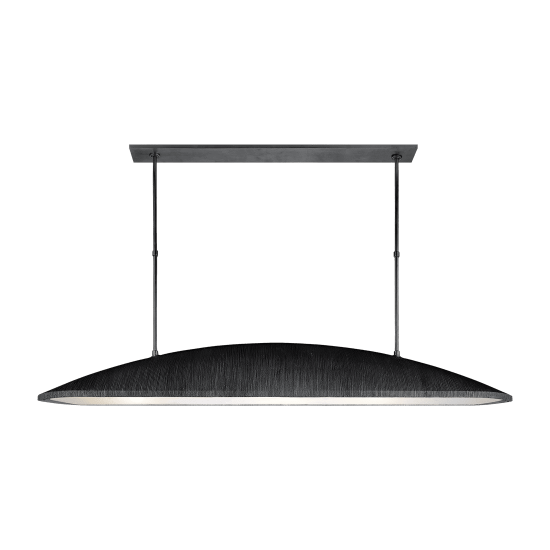 Utopia Large Linear Pendant - Aged Iron with Frosted Acrylic
