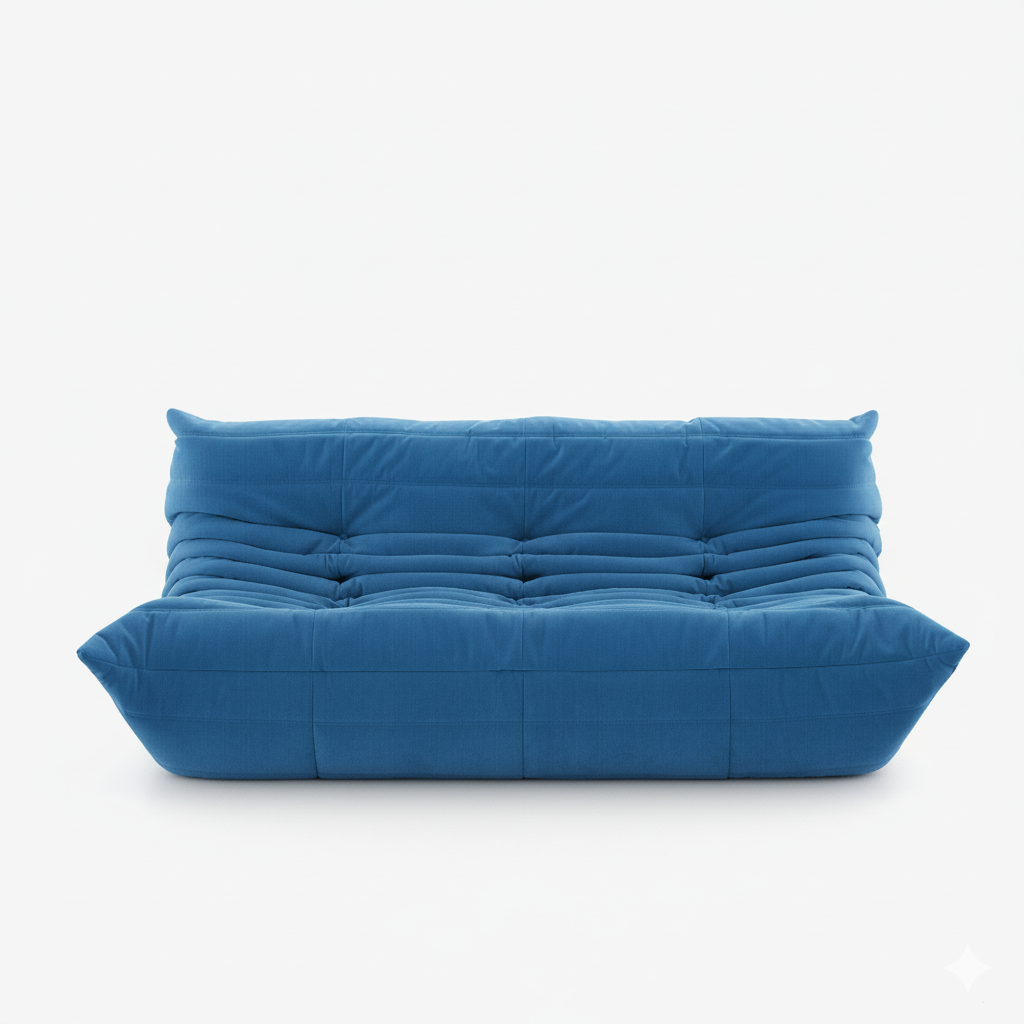 Togo Compressed Blue Canapé by Koto: High-Quality Design