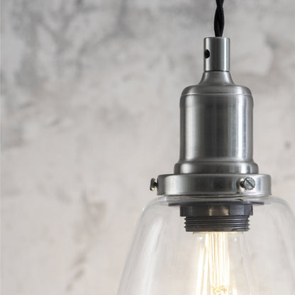 Hoxton Domed Pendant Light - Satin Nickel