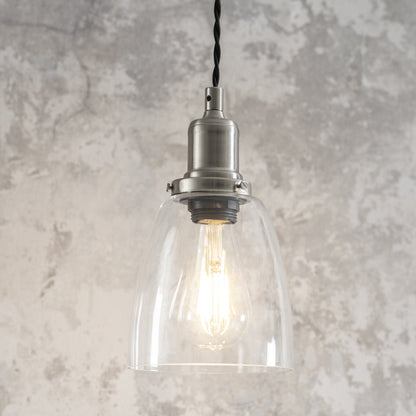 Hoxton Domed Pendant Light - Satin Nickel