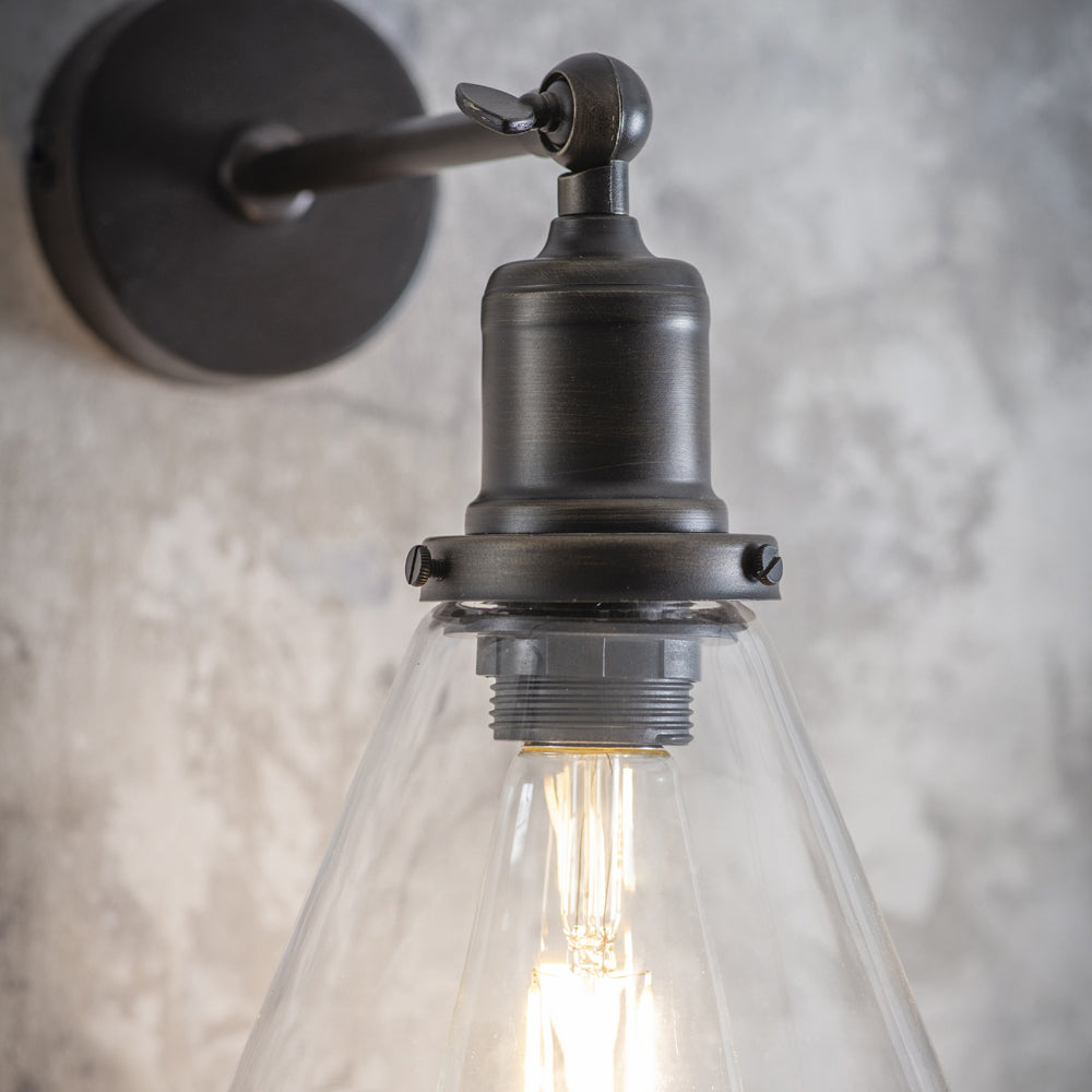 Hoxton Cone Wall Light - Antique Bronze
