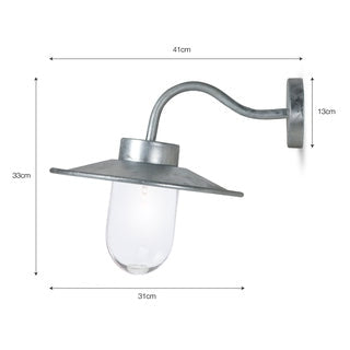 Swan Neck Wall Light - Silver