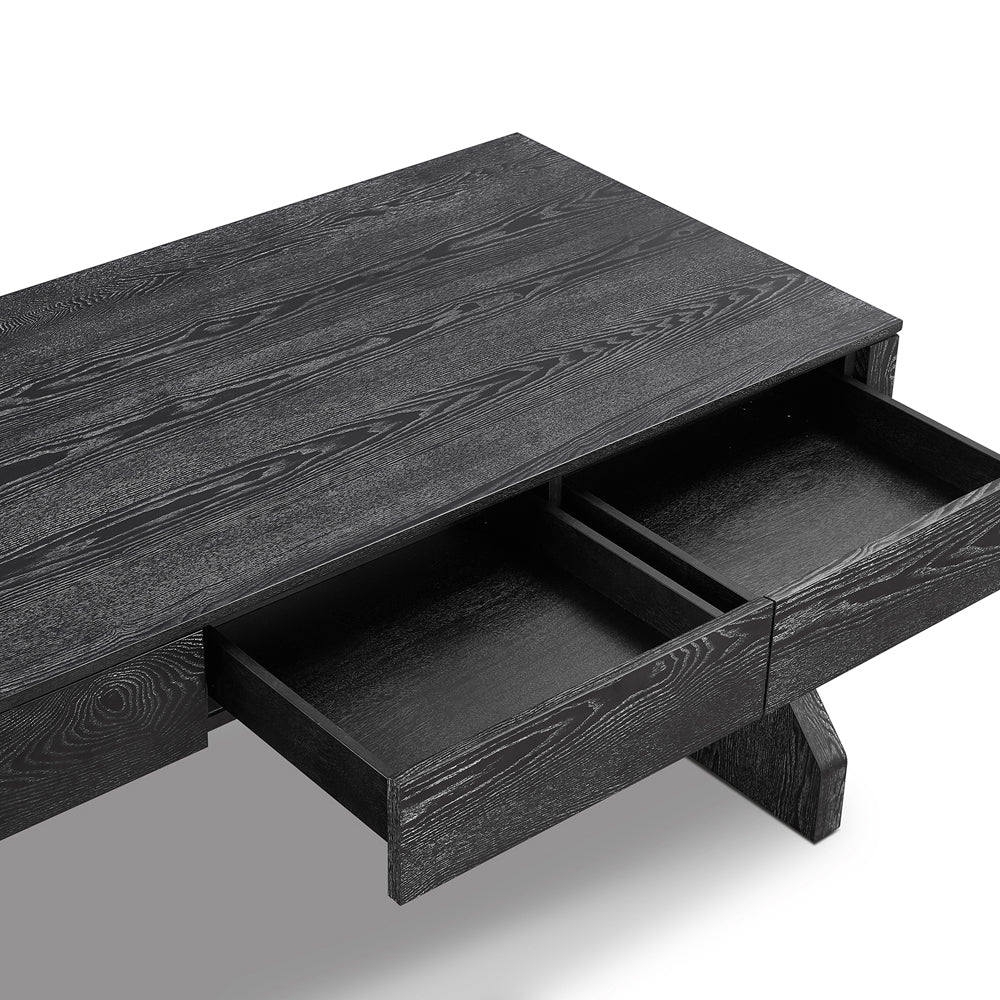 Zeta Desk - Ebony Cerused
