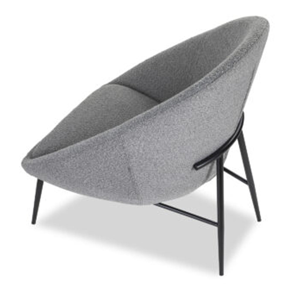 Ovalo Boucle Occasional Chair - Grey