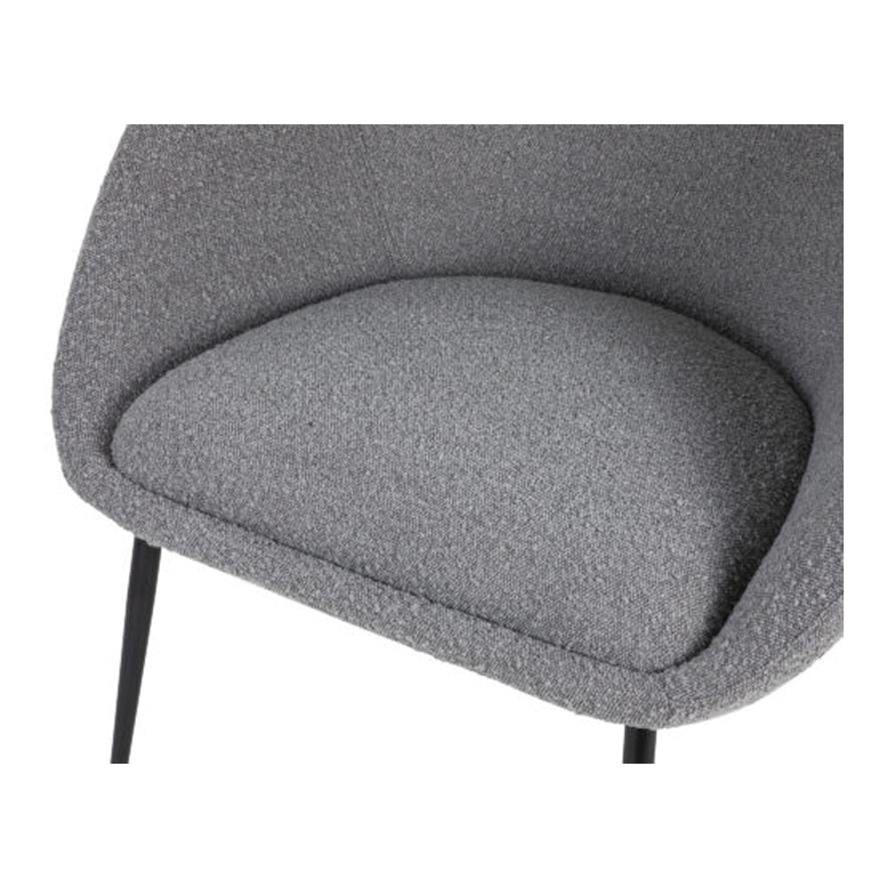 Ovalo Boucle Occasional Chair - Grey