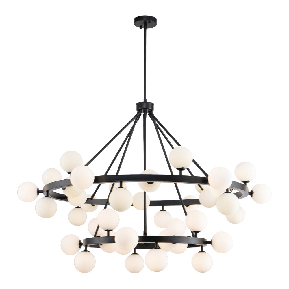 Bucolic 2 Tier Pendant Lamp - Matt Black