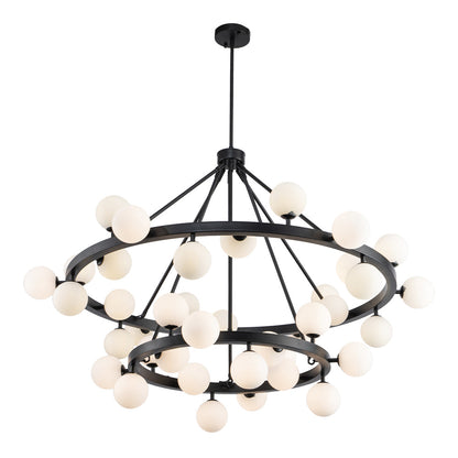 Bucolic 2 Tier Pendant Lamp - Matt Black