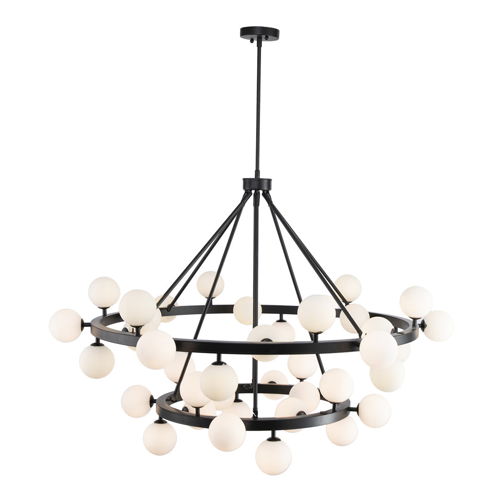 Bucolic 2 Tier Pendant Lamp - Matt Black