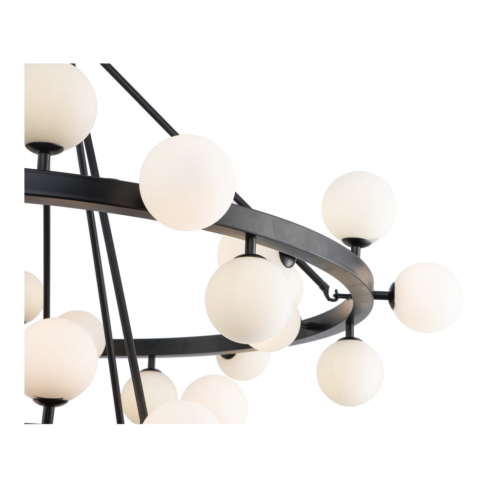 Bucolic 2 Tier Pendant Lamp - Matt Black