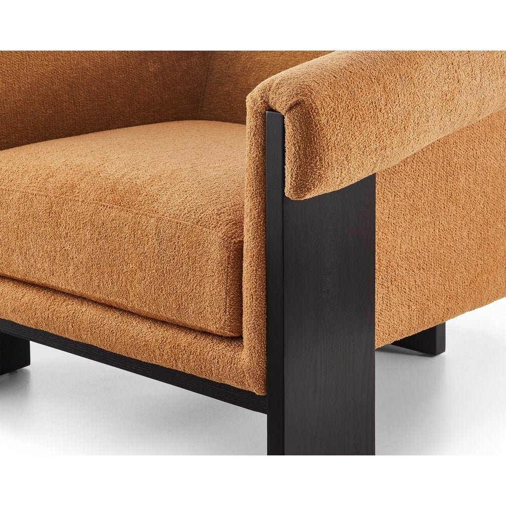 Liang and Eimil Maplin Occasional Chair - Lander Ocre & Matt Black