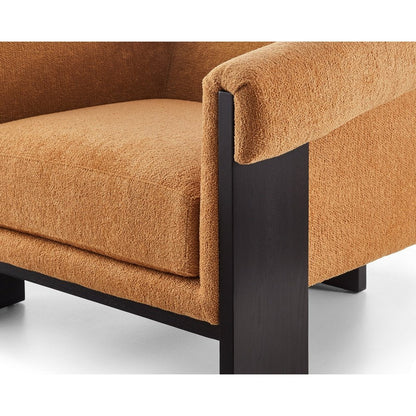 Liang and Eimil Maplin Occasional Chair - Lander Ocre & Matt Black