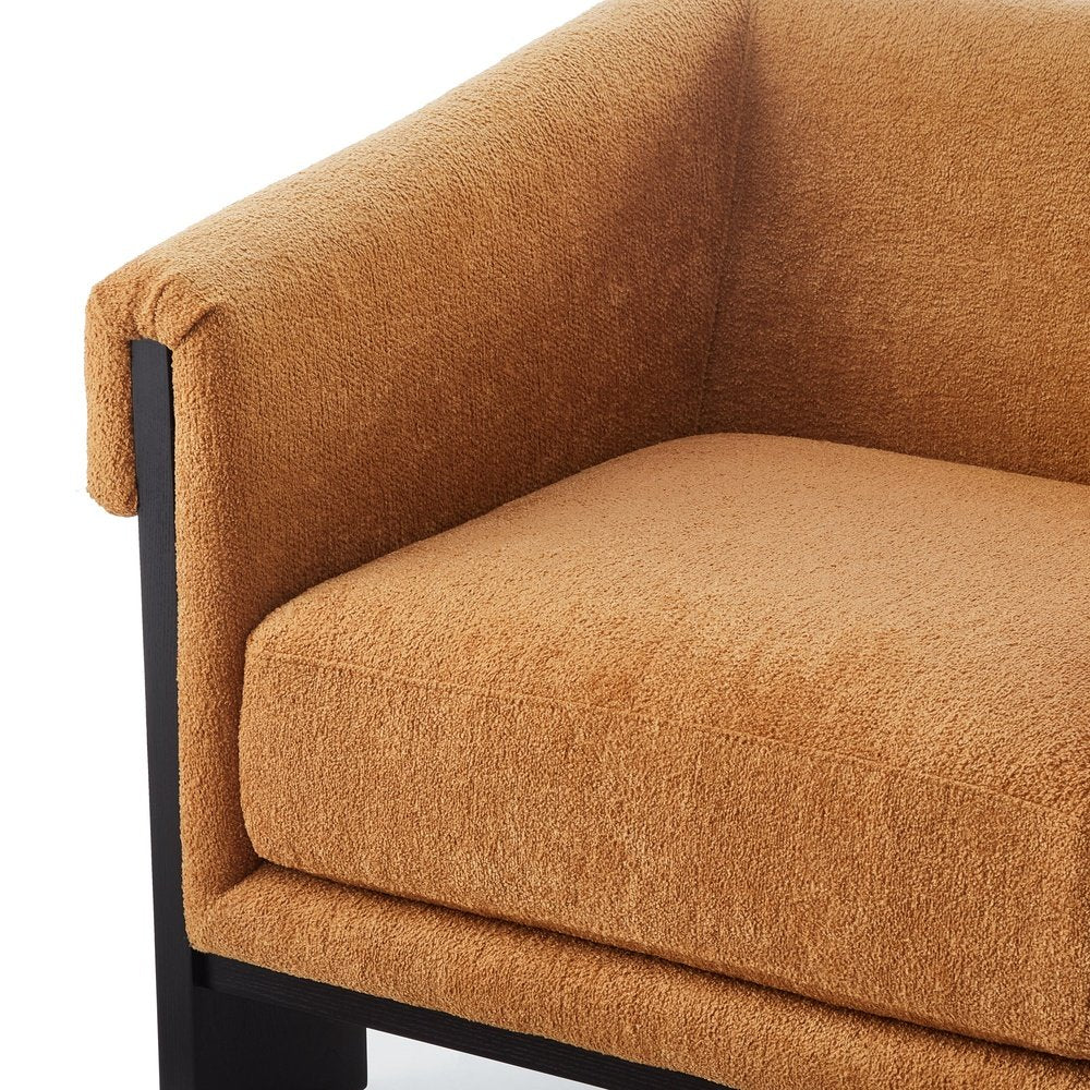 Liang and Eimil Maplin Occasional Chair - Lander Ocre & Matt Black