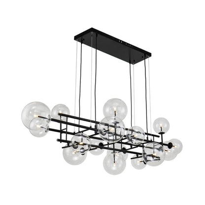 Icardi Pendant Lamp - Matt Black & Glass