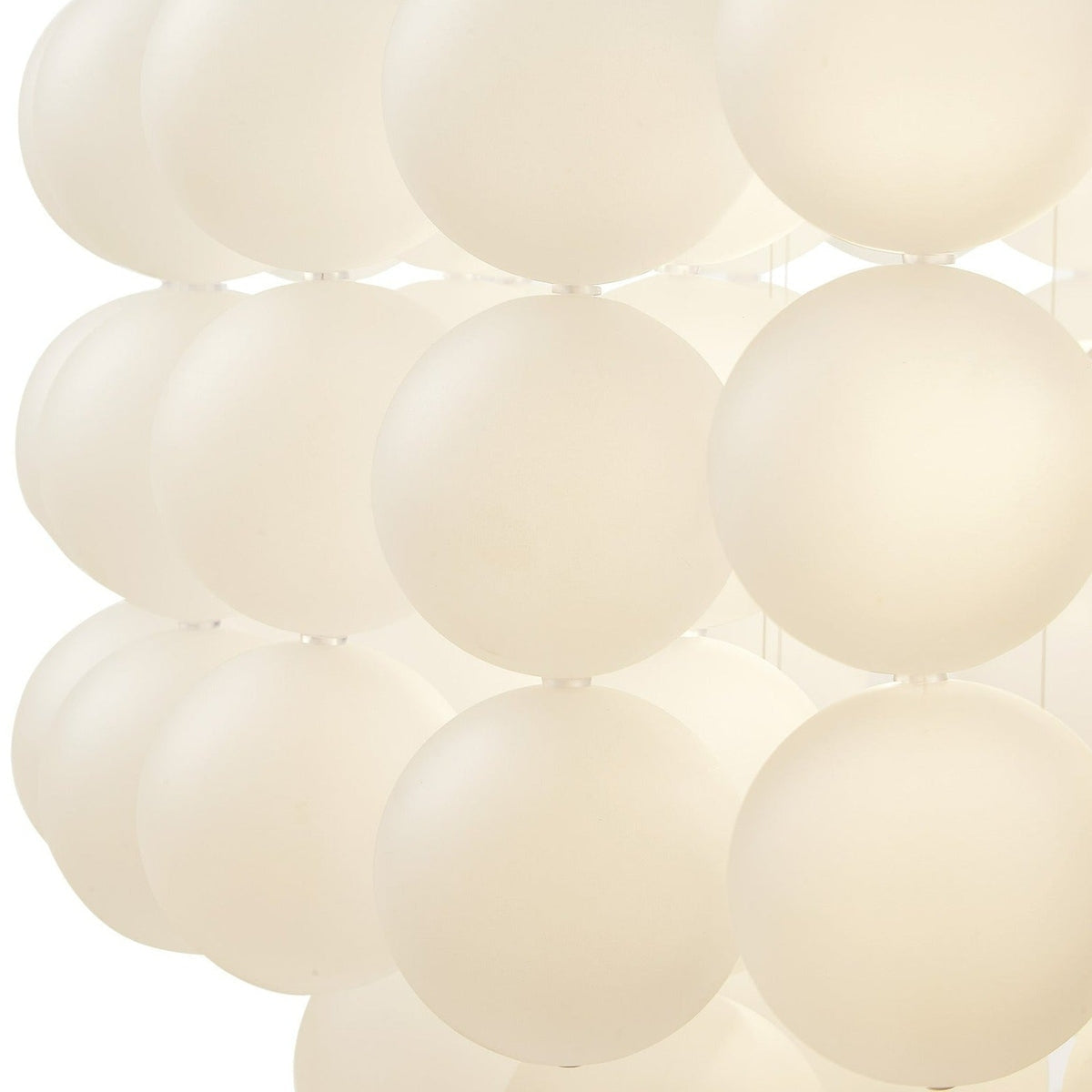 Moon Chandelier - Antique Brushed Brass with Frosted Glass