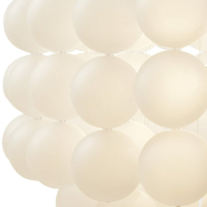 Moon Chandelier - Antique Brushed Brass with Frosted Glass