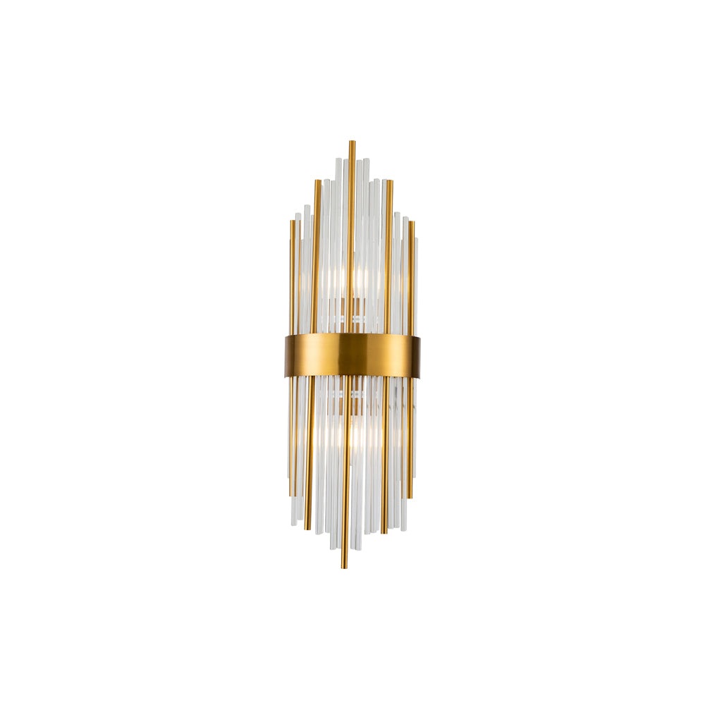 Clarins Wall Lamp - Brass & Clear