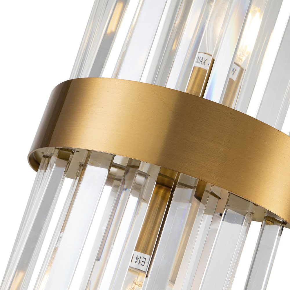 Regency Wall Lamp - Brass & Clear