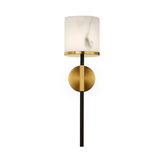 Callum Wall Light - Brass & Alabaster Effect