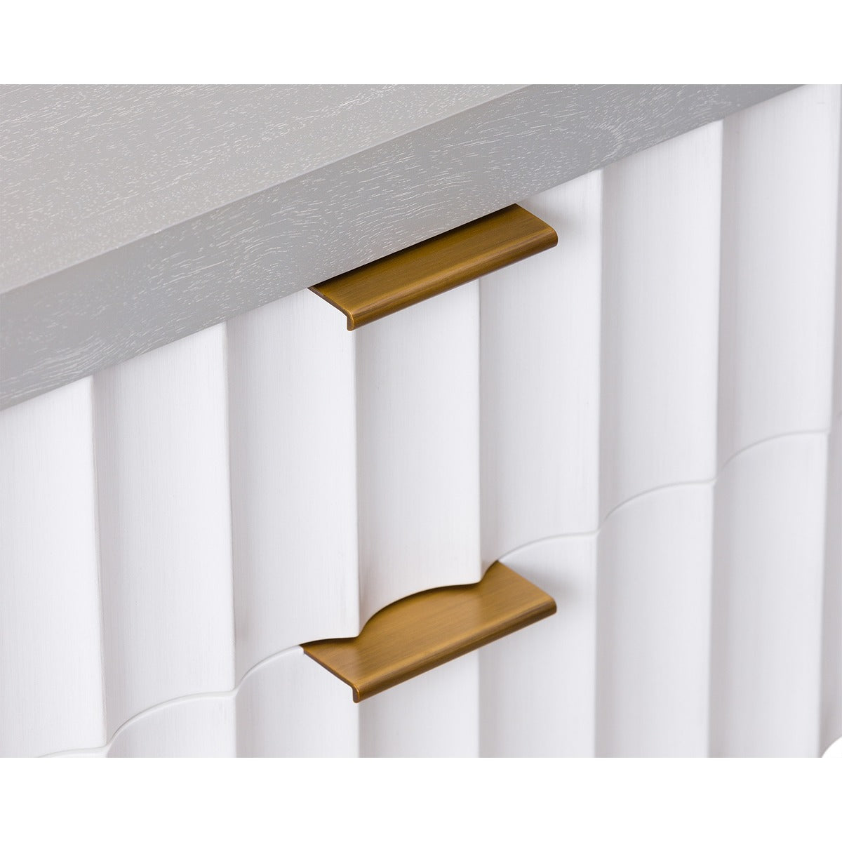 Malibu 1 Drawer Bedside Table - Grey Satin Veneer & Hairline White