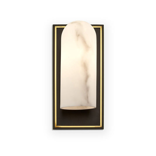 Amatti Wall Light - Black & Alabaster Effect