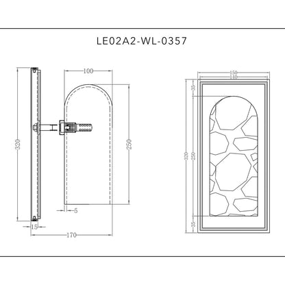 Amatti Wall Light - Black & Alabaster Effect