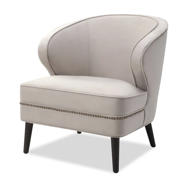 Lindsay Occasional Chair - Limestone Velvet