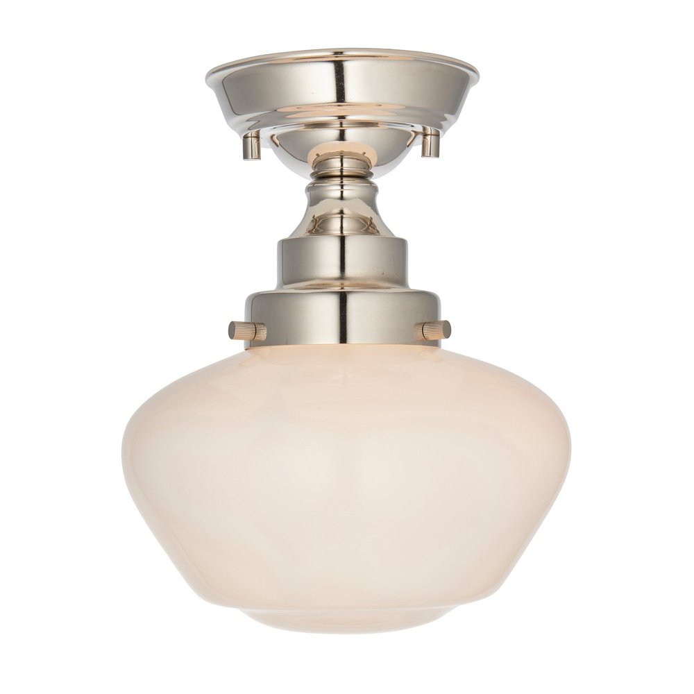 Isabella Ceiling Light - Nickel & Opal Glass