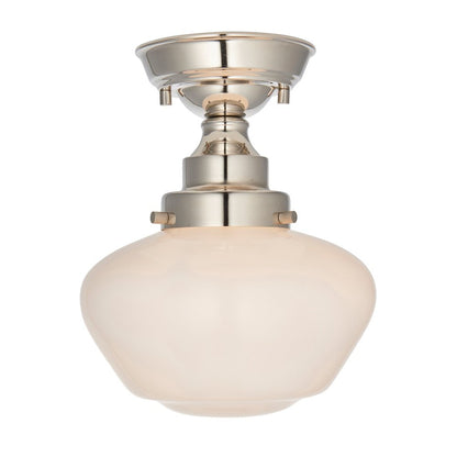 Isabella Ceiling Light - Nickel & Opal Glass