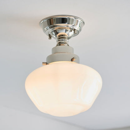 Isabella Ceiling Light - Nickel & Opal Glass