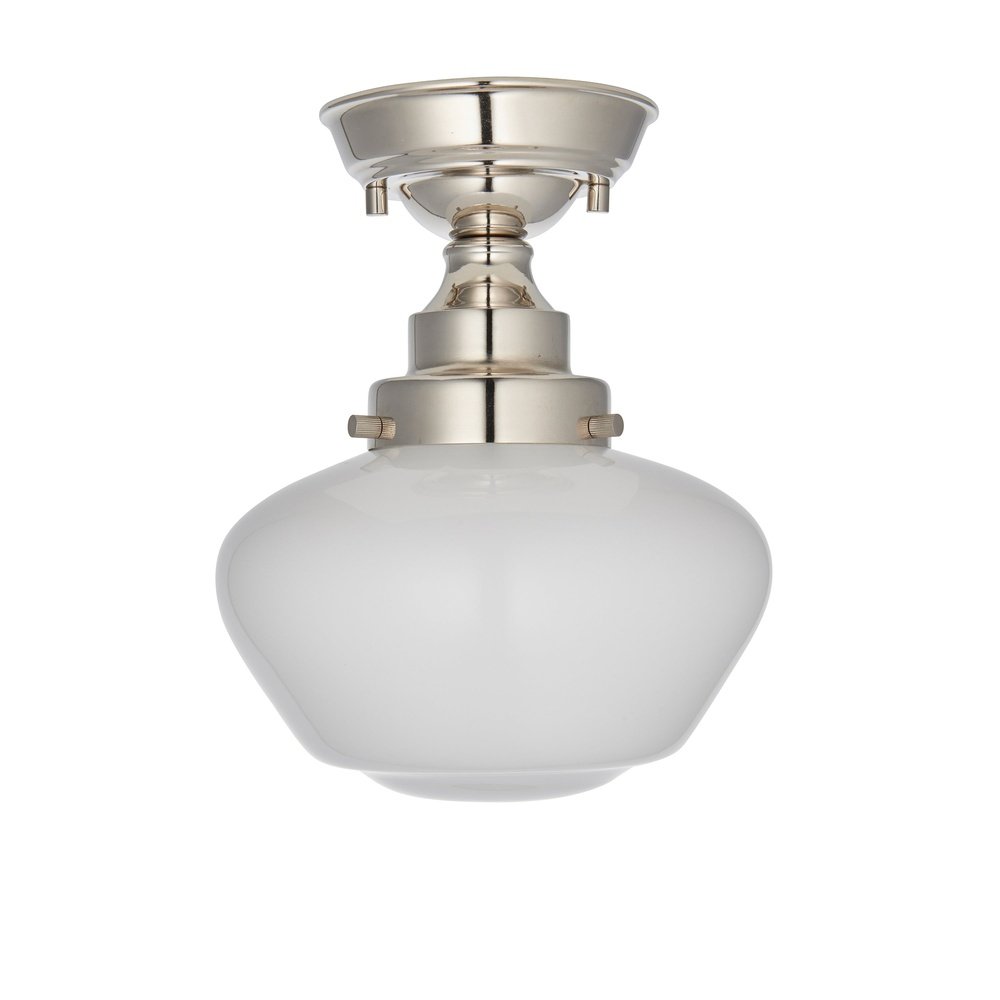 Isabella Ceiling Light - Nickel & Opal Glass