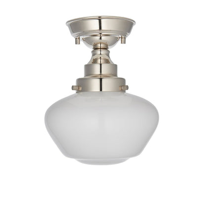 Isabella Ceiling Light - Nickel & Opal Glass