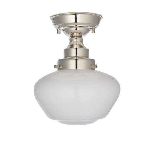 Isabella Ceiling Light - Nickel & Opal Glass