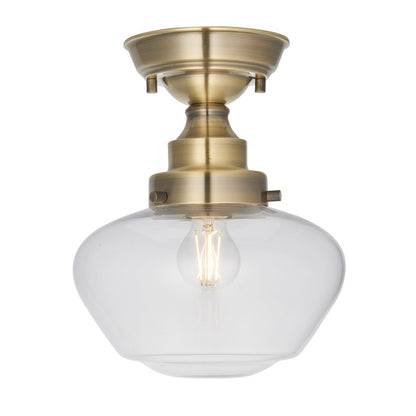 Isabella Ceiling Light - Brass & Clear Glass
