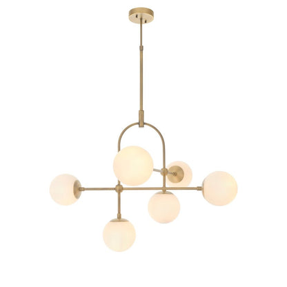 Bella 6 Light Pendant Light - Gold