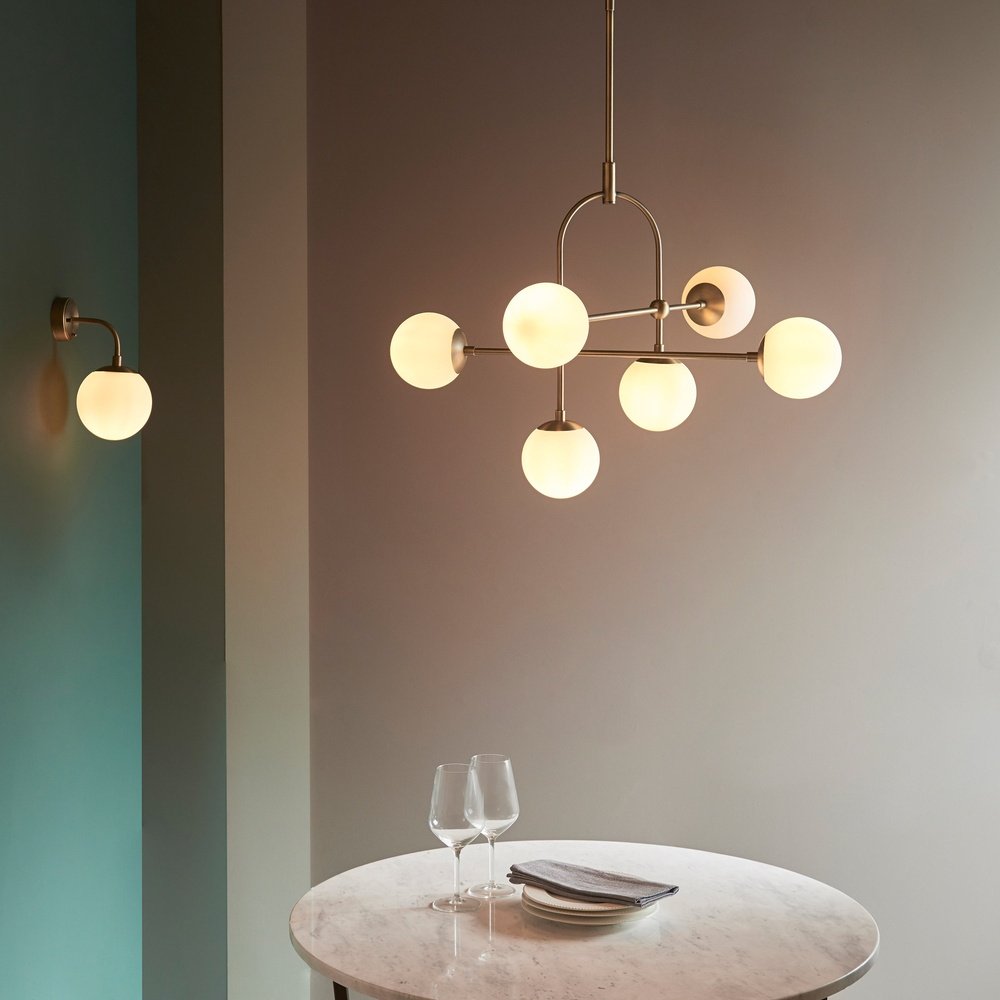 Bella 6 Light Pendant Light - Gold