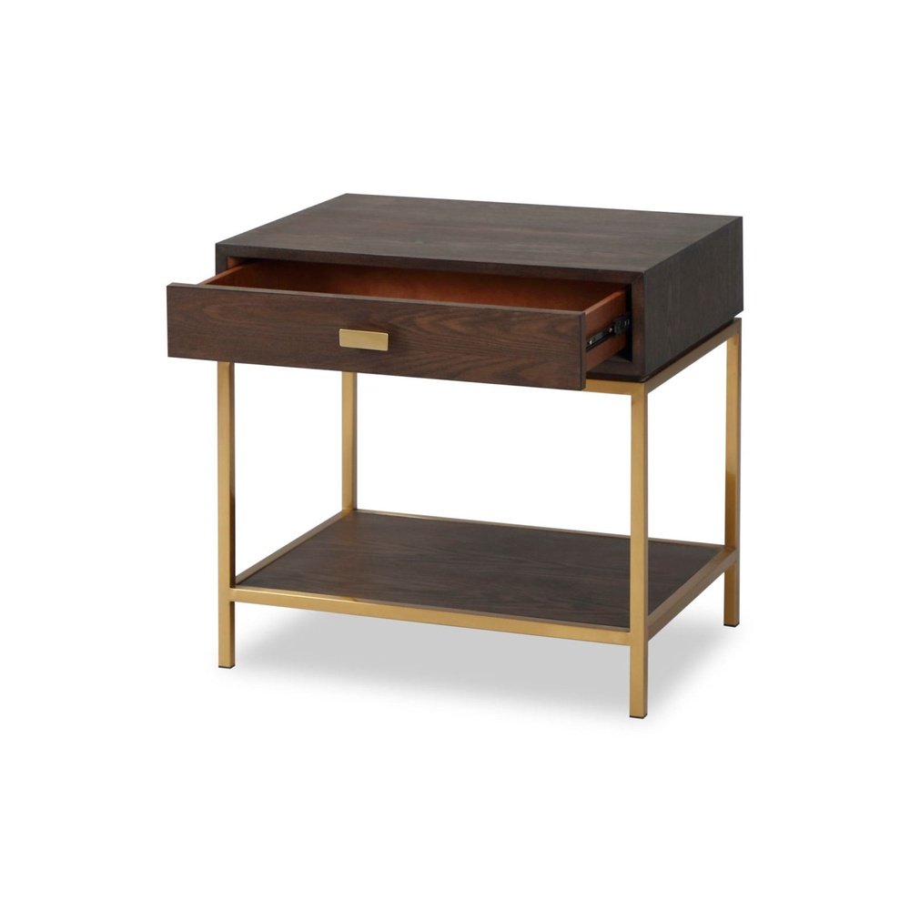 Levi Bedside Table - Dark Brown