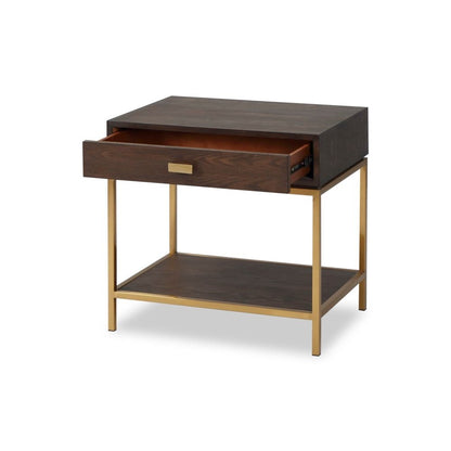 Levi Bedside Table - Dark Brown