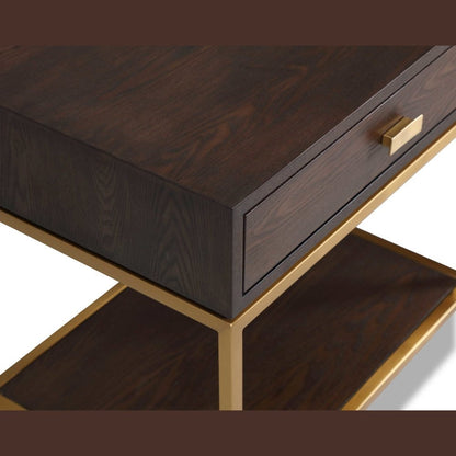 Levi Bedside Table - Dark Brown