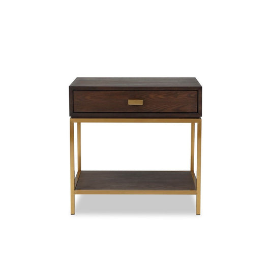Levi Bedside Table - Dark Brown