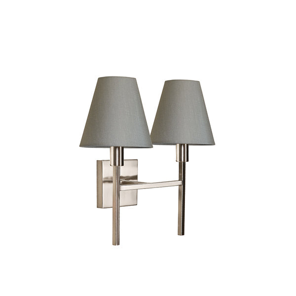 Lucerne 2 Light Wall Light - Brushed Nickel