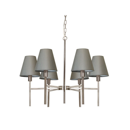 Lucerne 6 Light Chandelier - Brushed Nickel